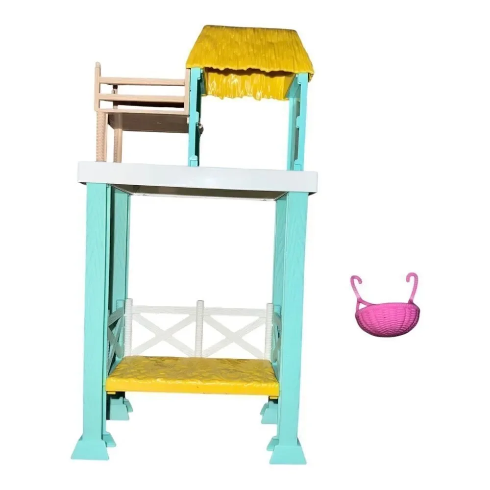 Barbie Animal Rescue Center Vet Playset Shelves Replacement & Basket EUC